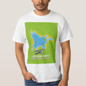 ラウ鍵カウンティロスコモン、アイルランドの地図 Tシャツ (正面)