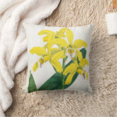 ラエリアキサンティーナヴィンテージイエローリンデニアオーキッド クッション (ブランケット)