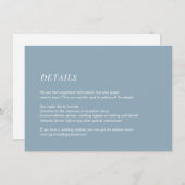 ラエレガントイトブルーの結婚詳細情報 エンクロージャーカード (正面/裏面)