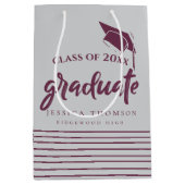 ラエレガントイングラッドハット卒業パーティーの好意 ミディアムペーパーバッグ (正面)