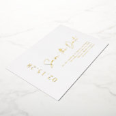 ラエレガントックス実在金フォイル日付箔を保存 箔招待状 (回転した状態)