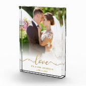 ラエレガントブ・金ゴールド・スクリプト(Mr. and Mrs. 結婚) フォトブロック (右)