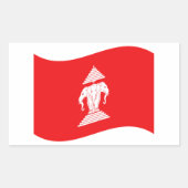 ラオエラワン三頭象旗波 長方形シール (正面)