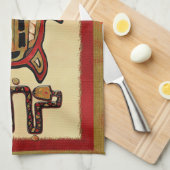 ラオコブウッベンマヤンフォークアート キッチンタオル (四つ折り)