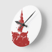 ラオジャイアントガーディアン。.ブッダパーク、ヴィエンタン、ラオス ラウンド壁時計 (傾斜)