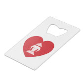 ラオスのエラワン3頭象ハート国旗 クレジットカード栓抜き (正面アングル)