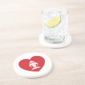 ラオスのエラワン3頭象ハート国旗 コースター (側面)