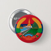 ラオスのエンブレムボタン 缶バッジ (正面&裏面)