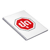 ラオスのストップ交通標識⚠ラオス語のYOOT ノートブック (右側)