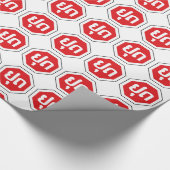 ラオスのストップ交通標識⚠ラオス語のYOOT ラッピングペーパー (角)