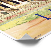 ラオスのヴィンテージ旅行ポスター ポスター (角)