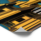 ラオスの旅行アート ポスター (角)