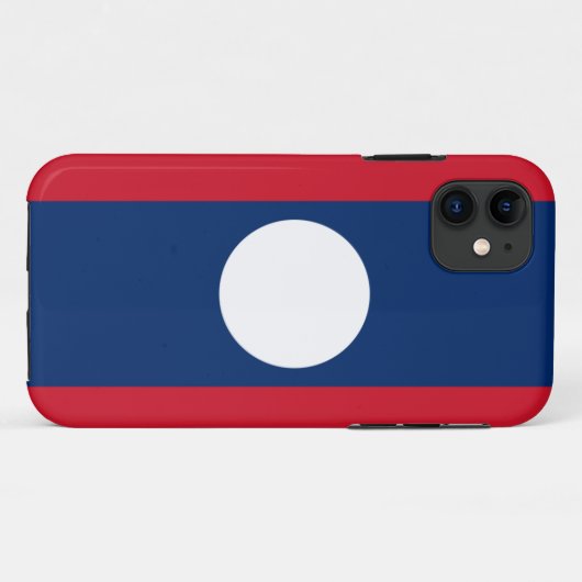 ラオスの旗 Case-Mate iPhoneケース (裏面(横))