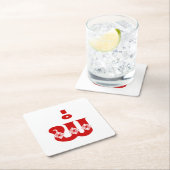 ラオスの父 – ພໍ່ / Pa – ラオス語/ラオス語 スクエアペーパーコースター (インサイチュ)