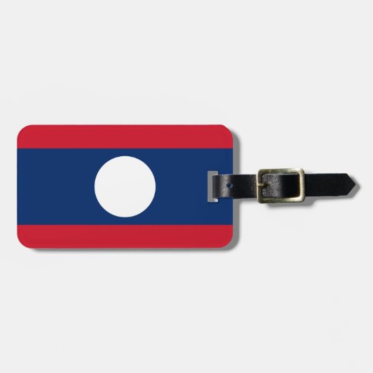 ラオスの簡単ID個人用フラグ ラゲッジタグ (正面横)
