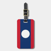 ラオスの簡単ID個人用フラグ ラゲッジタグ (正面縦)