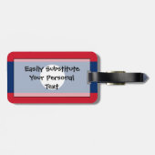 ラオスの簡単ID個人用フラグ ラゲッジタグ (裏面横)