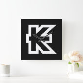 ラオスキップラオスマネーサイン スクエア壁時計 (ホーム)