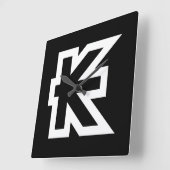 ラオスキップラオスマネーサイン スクエア壁時計 (傾斜)