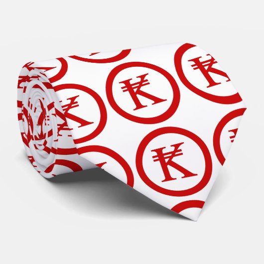 ラオスキップラオスマネーサイン ネクタイ (ロール)