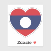 ラオスハート国旗 シール (シート)