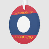 ラオスバケーションアクリルクリスマスオーナメント オーナメント (正面)