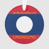 ラオスバケーションアクリルクリスマスオーナメント オーナメント (正面)