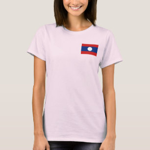 ラオスフラグとマップDk tシャツ