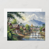 ラオスルアンパバーントラベルウォーターの色 ポストカード (正面/裏面)