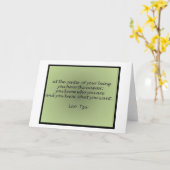 ラオス人のTzuの引用文の挨拶状 カード (黄色い花)