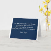 ラオス人のTzuの引用文の挨拶状 カード (黄色い花)