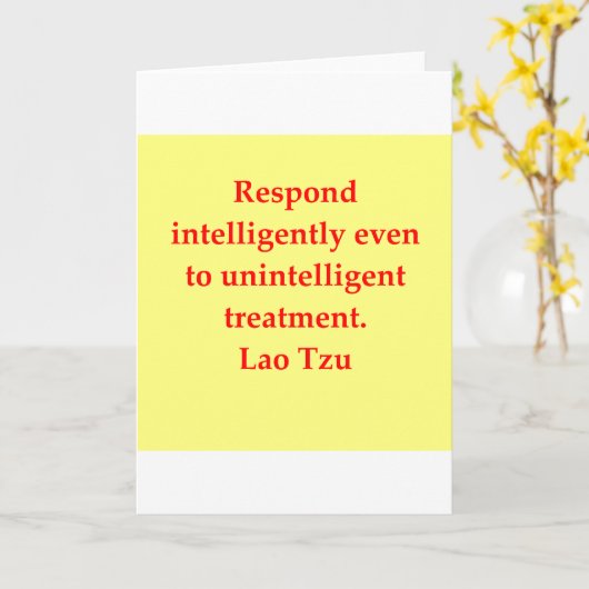 ラオス人のTzuの素晴らしい引用文 カード (黄色い花)