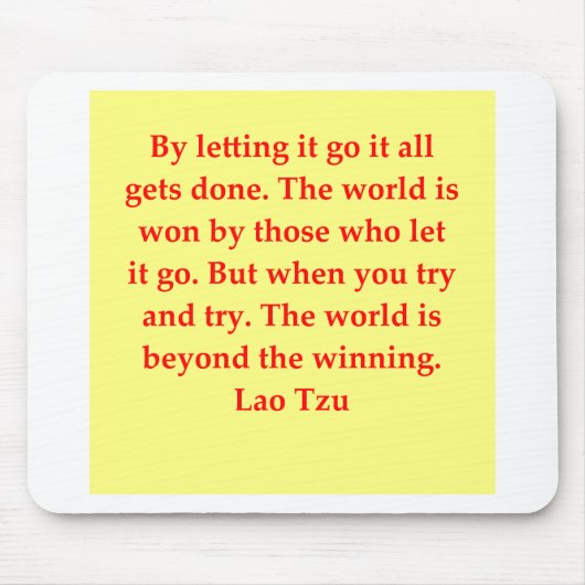 ラオス人のTzuの素晴らしい引用文 マウスパッド (正面)