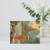 ラオス僧 ポストカード (スタンド正面)