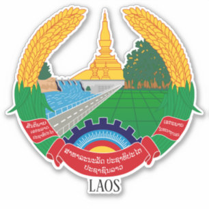 ラオス国エンブレム愛国心 シール