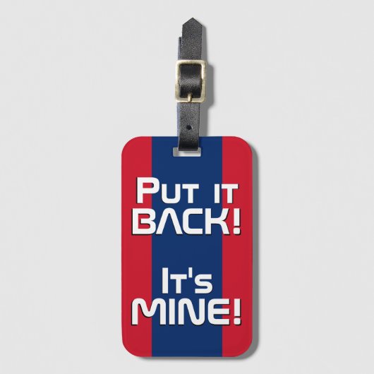 ラオス国旗おもしろい国 ラゲッジタグ (正面縦)