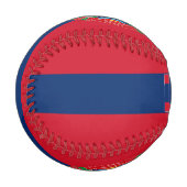 ラオス国旗とコート・オブ・アームズ愛国心 野球ボール (正面左)