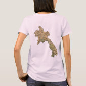 ラオス国旗と地図dk Tシャツ (裏面)