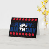 ラオス国旗の愛国的誕生日 カード (黄色い花)