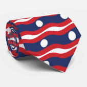 ラオス国旗の波 ネクタイ (ロール)