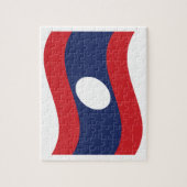 ラオス国旗ウェーブ ジグソーパズル (縦)