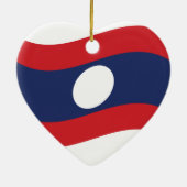ラオス国旗ウェーブ セラミックオーナメント (裏面)