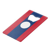 ラオス国旗 クレジットカード栓抜き (正面アングル)