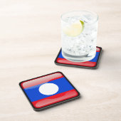 ラオス国旗 コースター (右側)