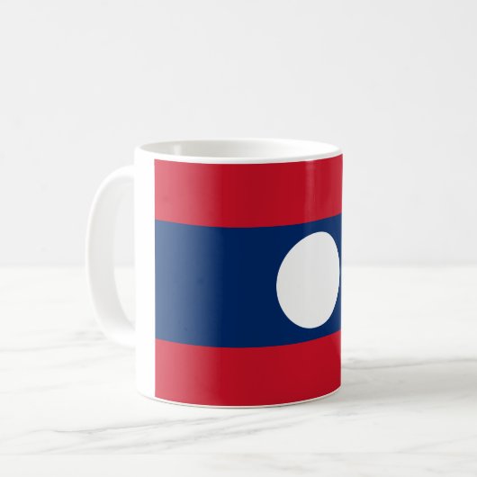 ラオス国旗 コーヒーマグカップ (正面左)