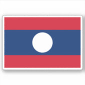ラオス国旗 シール (正面)