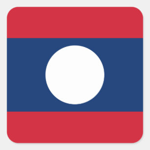 ラオス国旗 スクエアシール