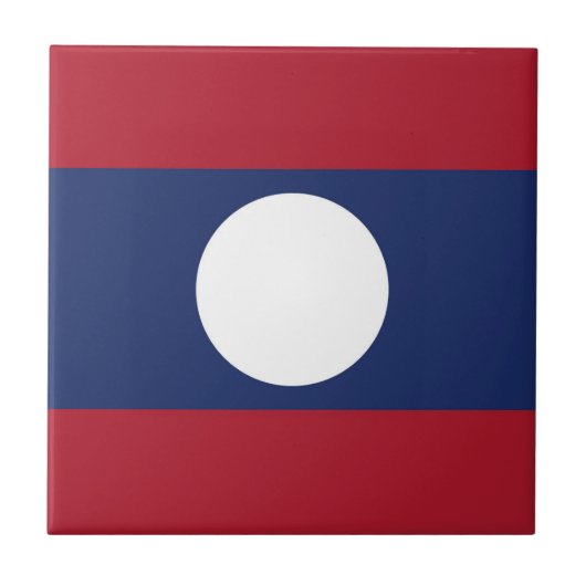 ラオス国旗 タイル (正面)