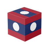 ラオス国旗 フォトキューブ (裏面アングル)