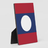 ラオス国旗 フォトプラーク (側面)